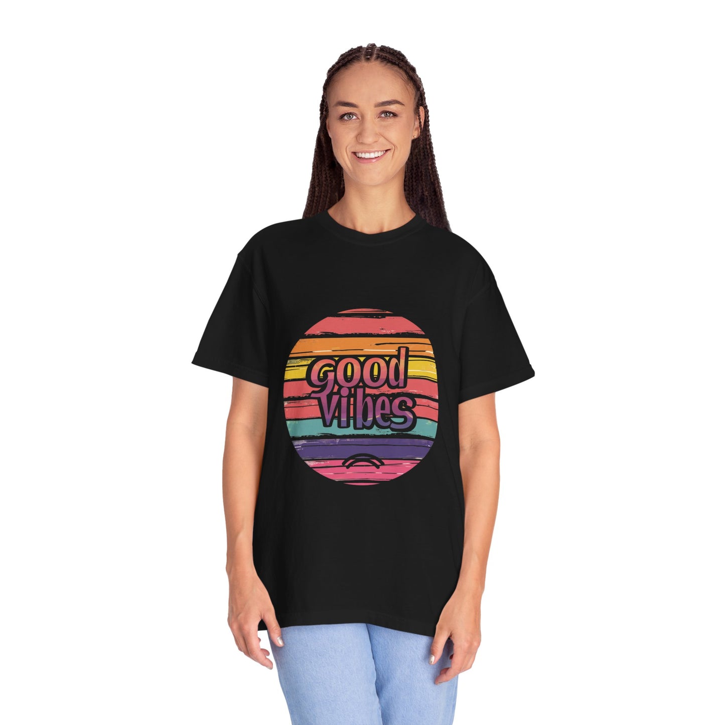 Good Vibes unisex spring summer T-Shirt Vsco Shirt Positive Vibes T-Shirt, Happy Mind Tee, Trendy Comfort Colors Tee,