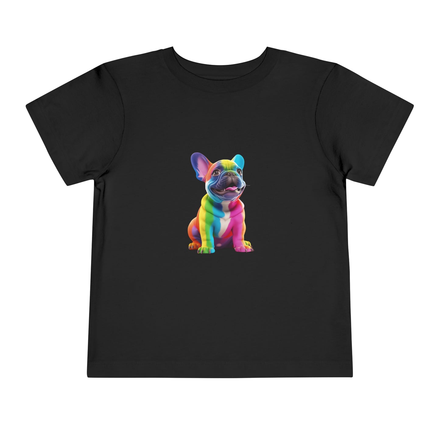 Cute Dog Lovers Puppy T-Shirt for kids | Pet Lovers | Rainbow Color | Unisex - Toddler Short Sleeve Tee | Pulldog Tshirt