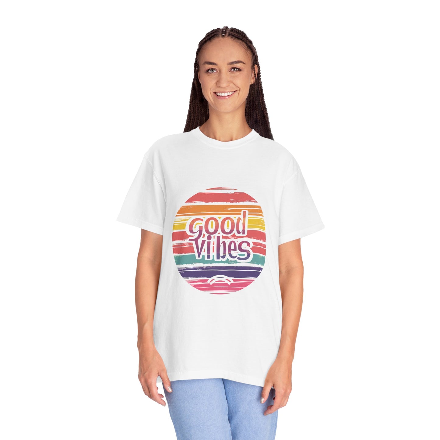 Good Vibes unisex spring summer T-Shirt Vsco Shirt Positive Vibes T-Shirt, Happy Mind Tee, Trendy Comfort Colors Tee,