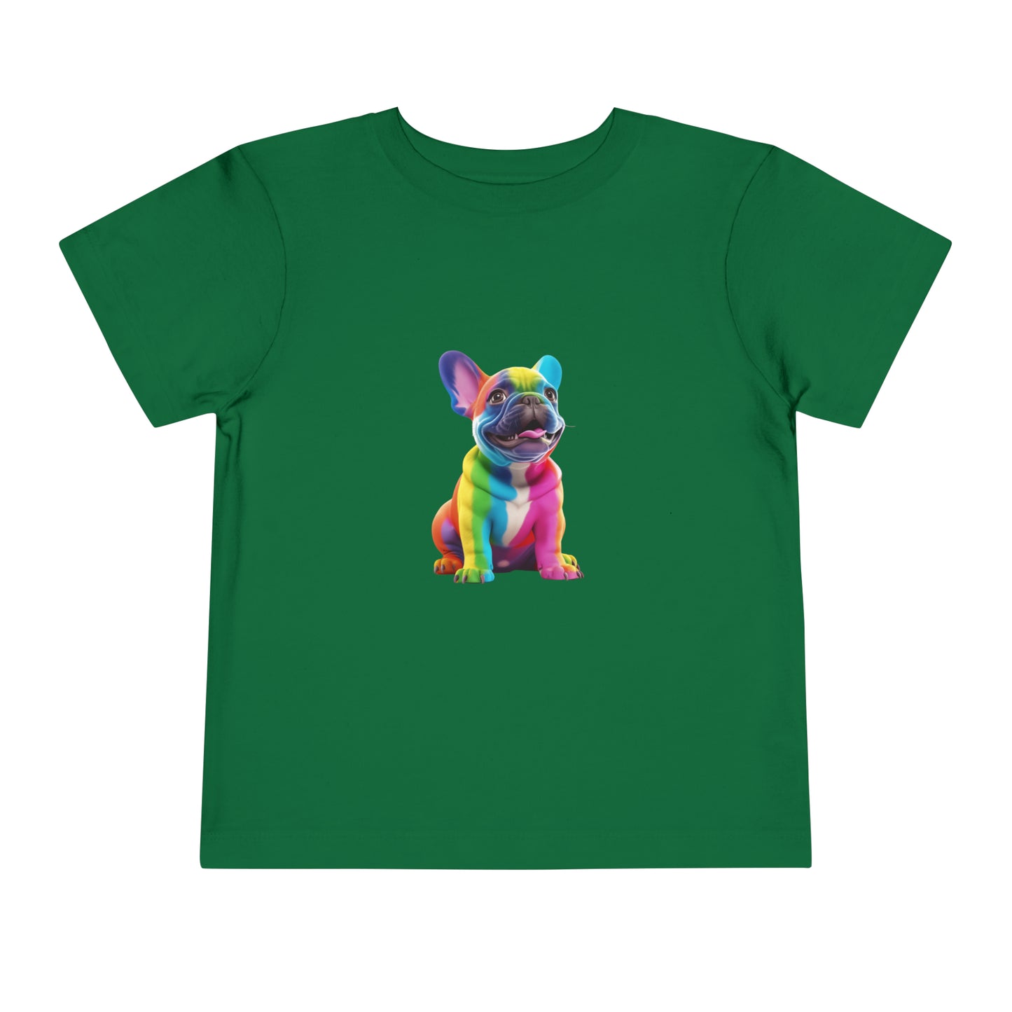 Cute Dog Lovers Puppy T-Shirt for kids | Pet Lovers | Rainbow Color | Unisex - Toddler Short Sleeve Tee | Pulldog Tshirt