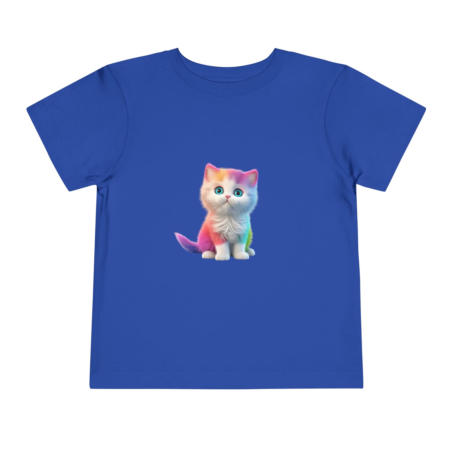 Rainbow Cat Love Tee for Cat Lovers - Cute Unisex Toddler T-shirt short sleeves funny colorful clothes