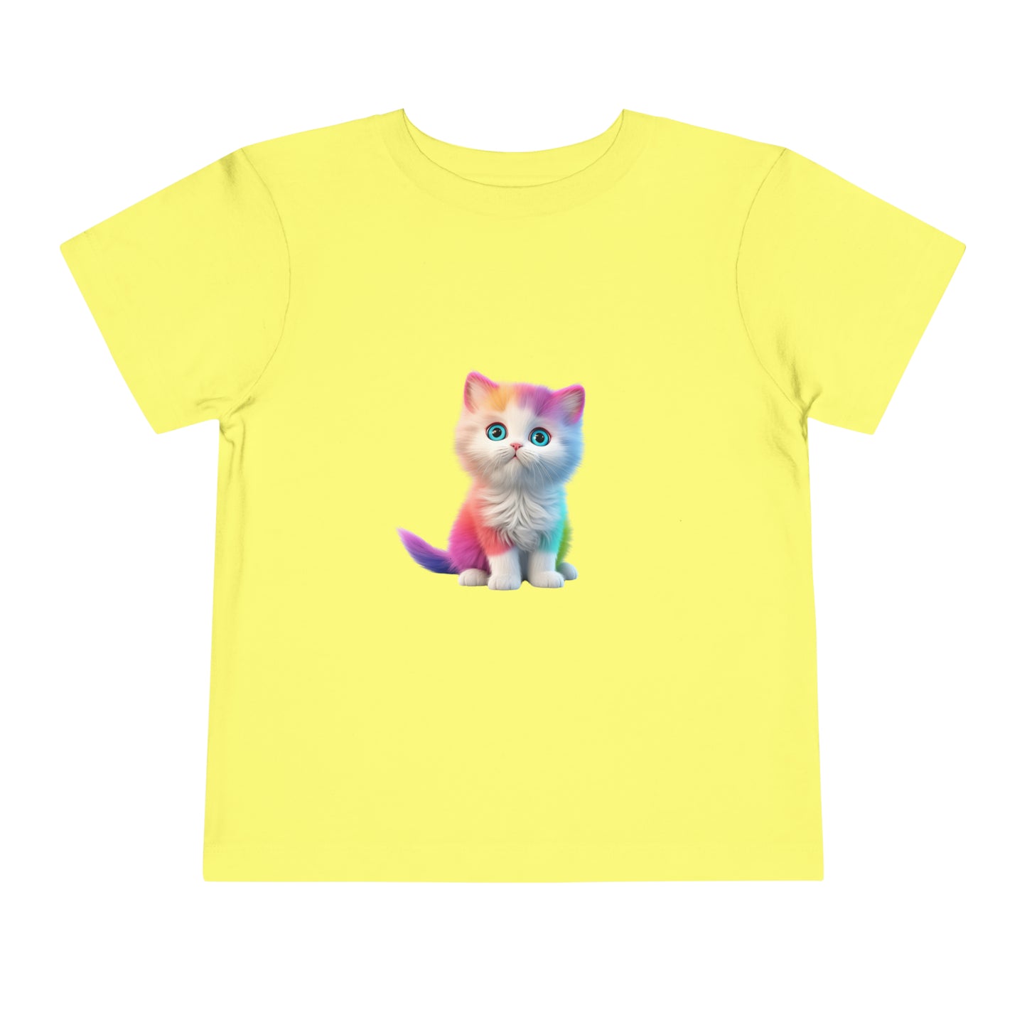 Rainbow Cat Love Tee for Cat Lovers - Cute Unisex Toddler T-shirt short sleeves funny colorful clothes