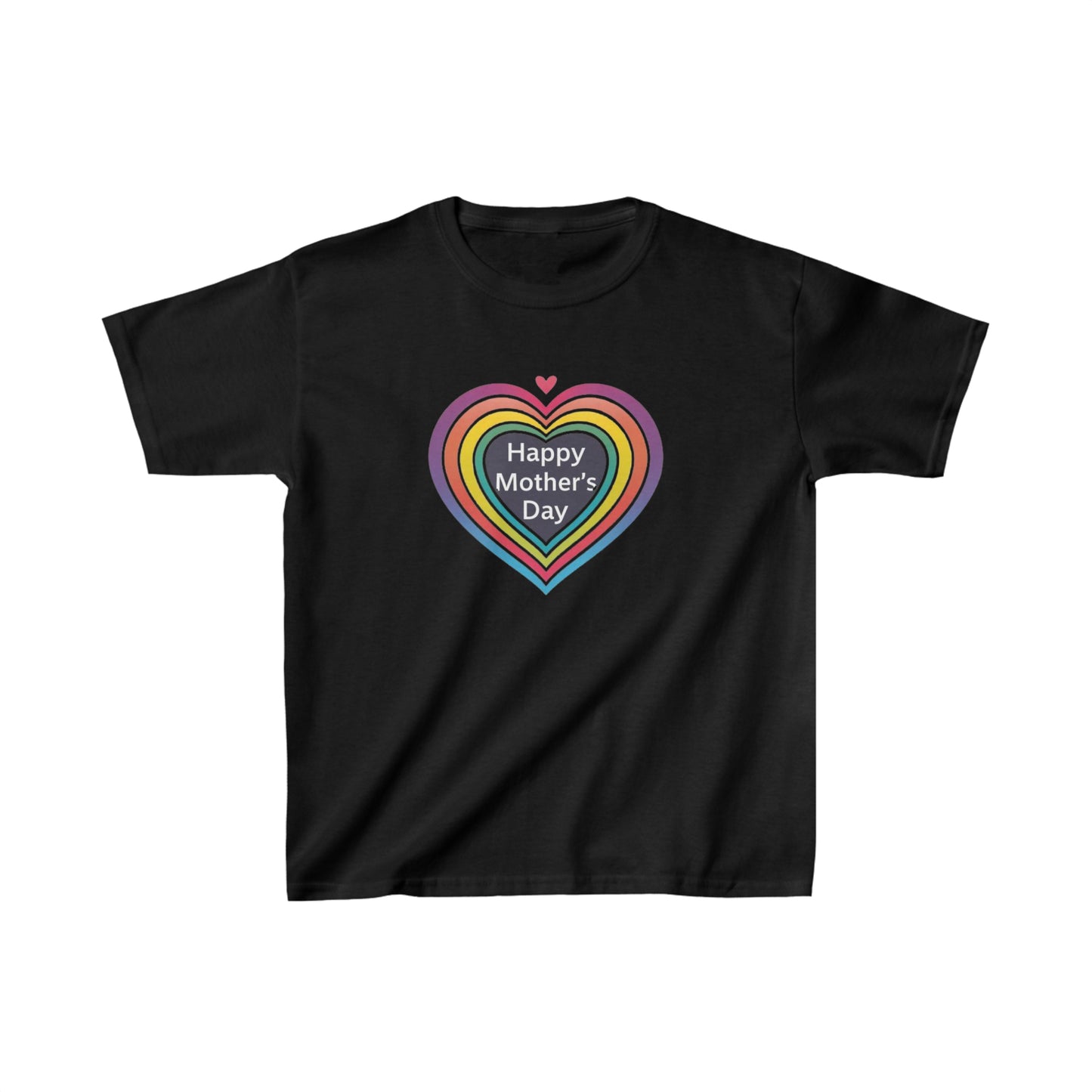 Happy Mother's Day kids T-shirt |  Kids Spring & Summer T-shirt Mockup | Rainbow Tee | Rainbow Color | Unisex - Heavy Cotton™ Tee | Cute Tee