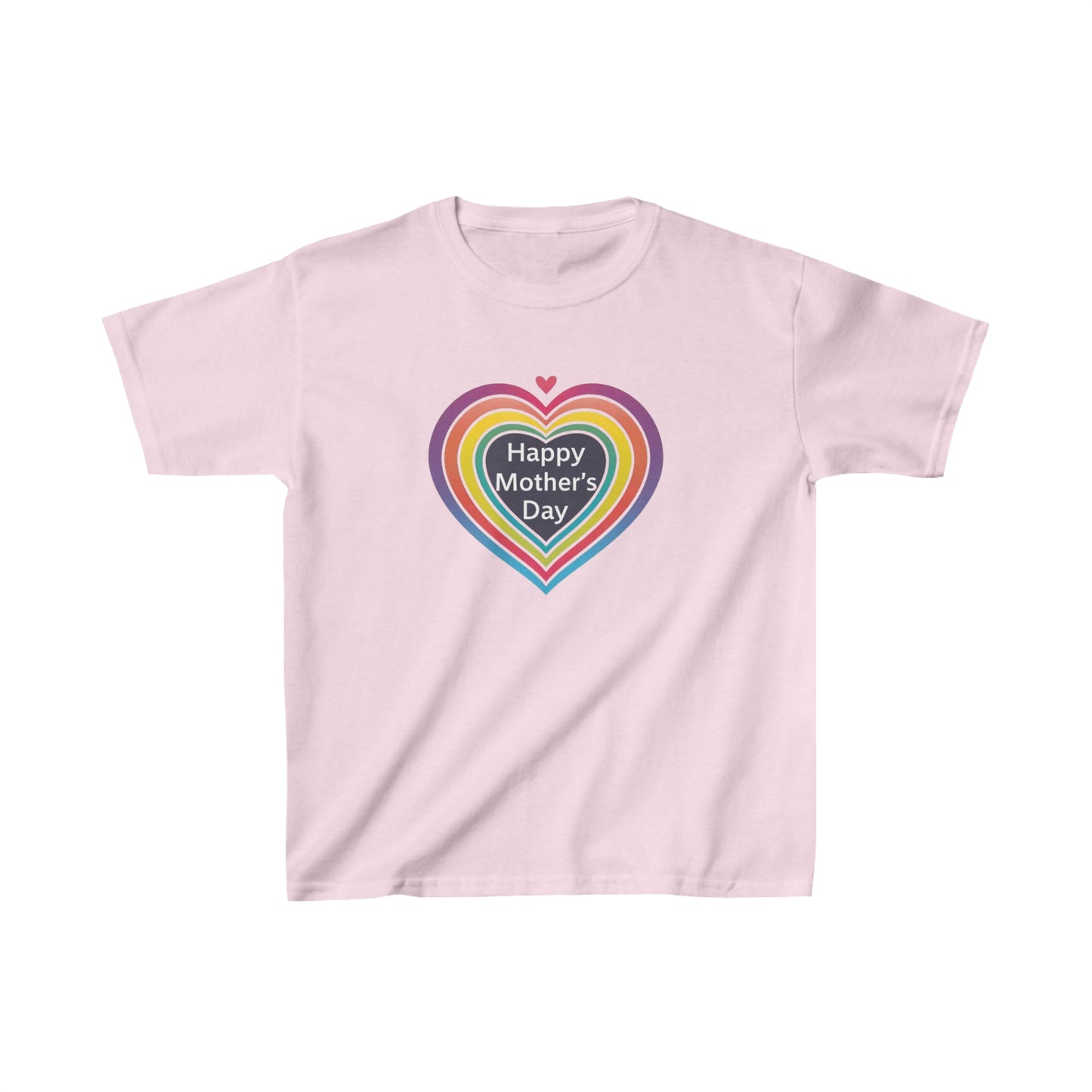 Happy Mother's Day kids T-shirt |  Kids Spring & Summer T-shirt Mockup | Rainbow Tee | Rainbow Color | Unisex - Heavy Cotton™ Tee | Cute Tee