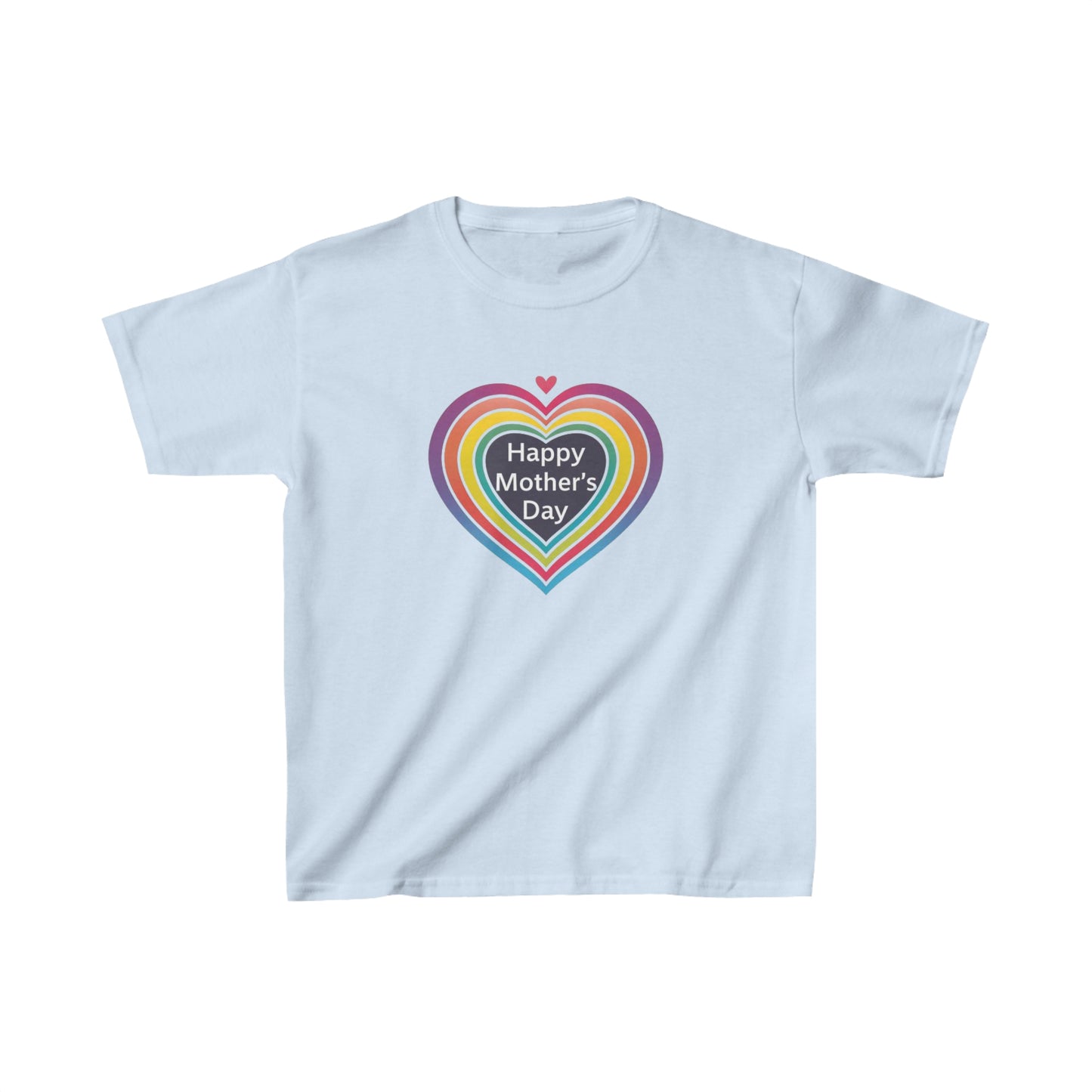 Happy Mother's Day kids T-shirt |  Kids Spring & Summer T-shirt Mockup | Rainbow Tee | Rainbow Color | Unisex - Heavy Cotton™ Tee | Cute Tee