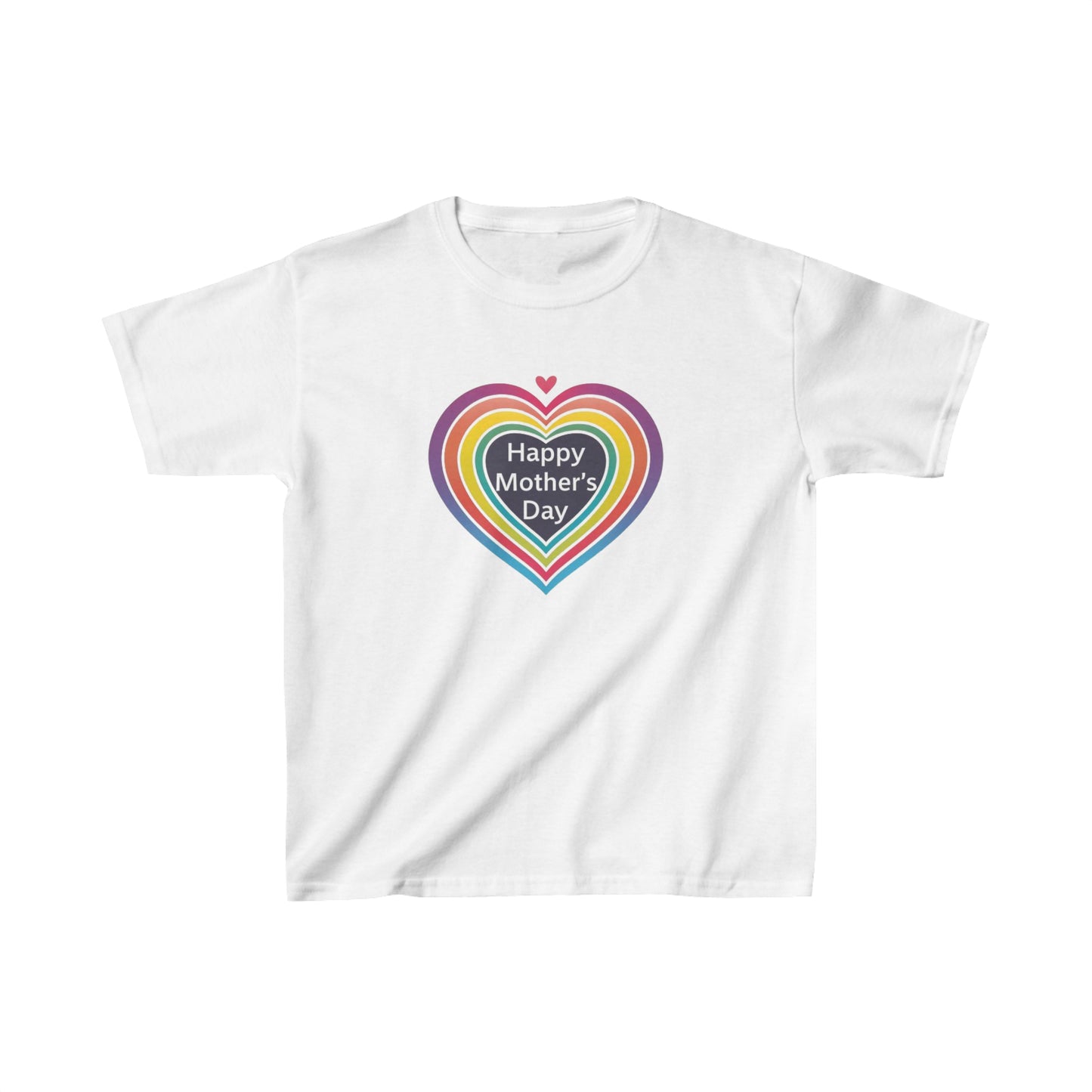 Happy Mother's Day kids T-shirt |  Kids Spring & Summer T-shirt Mockup | Rainbow Tee | Rainbow Color | Unisex - Heavy Cotton™ Tee | Cute Tee