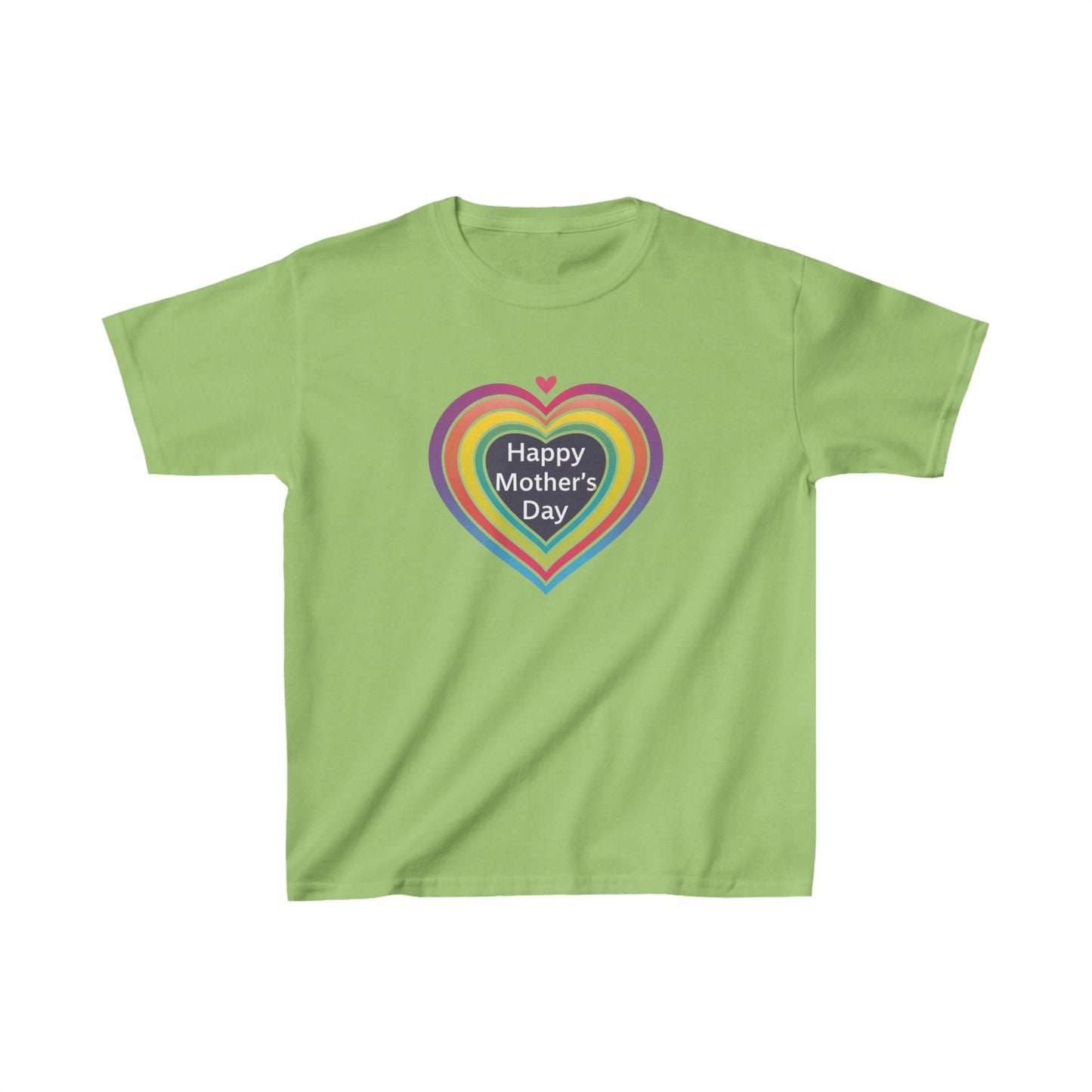 Happy Mother's Day kids T-shirt |  Kids Spring & Summer T-shirt Mockup | Rainbow Tee | Rainbow Color | Unisex - Heavy Cotton™ Tee | Cute Tee