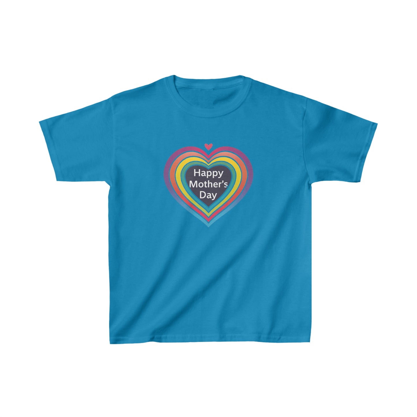 Happy Mother's Day kids T-shirt |  Kids Spring & Summer T-shirt Mockup | Rainbow Tee | Rainbow Color | Unisex - Heavy Cotton™ Tee | Cute Tee