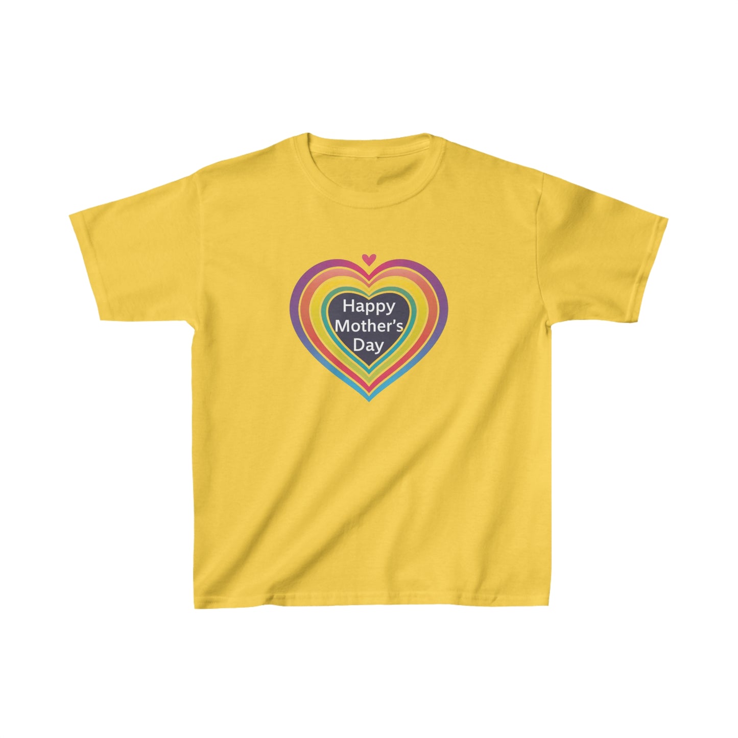 Happy Mother's Day kids T-shirt |  Kids Spring & Summer T-shirt Mockup | Rainbow Tee | Rainbow Color | Unisex - Heavy Cotton™ Tee | Cute Tee