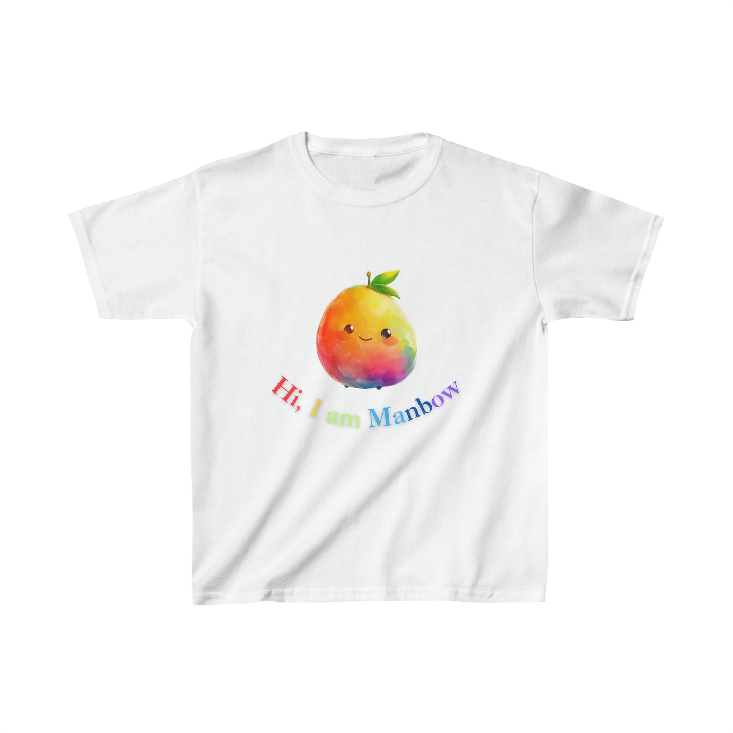 Rainbow Mango kids T-Shirt |  Kids Spring & Summer T-Shirt Mockup | Fruit Tee | Rainbow Color | Unisex - Heavy Cotton™ Tee | Cute Tee