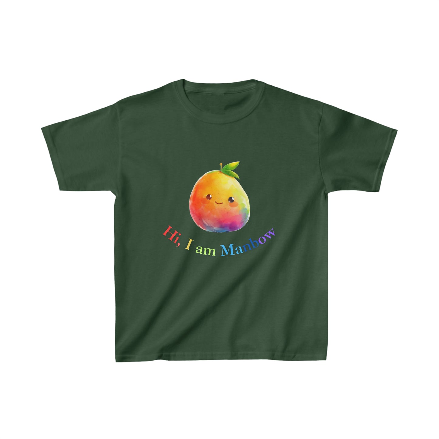 Rainbow Mango kids T-Shirt |  Kids Spring & Summer T-Shirt Mockup | Fruit Tee | Rainbow Color | Unisex - Heavy Cotton™ Tee | Cute Tee