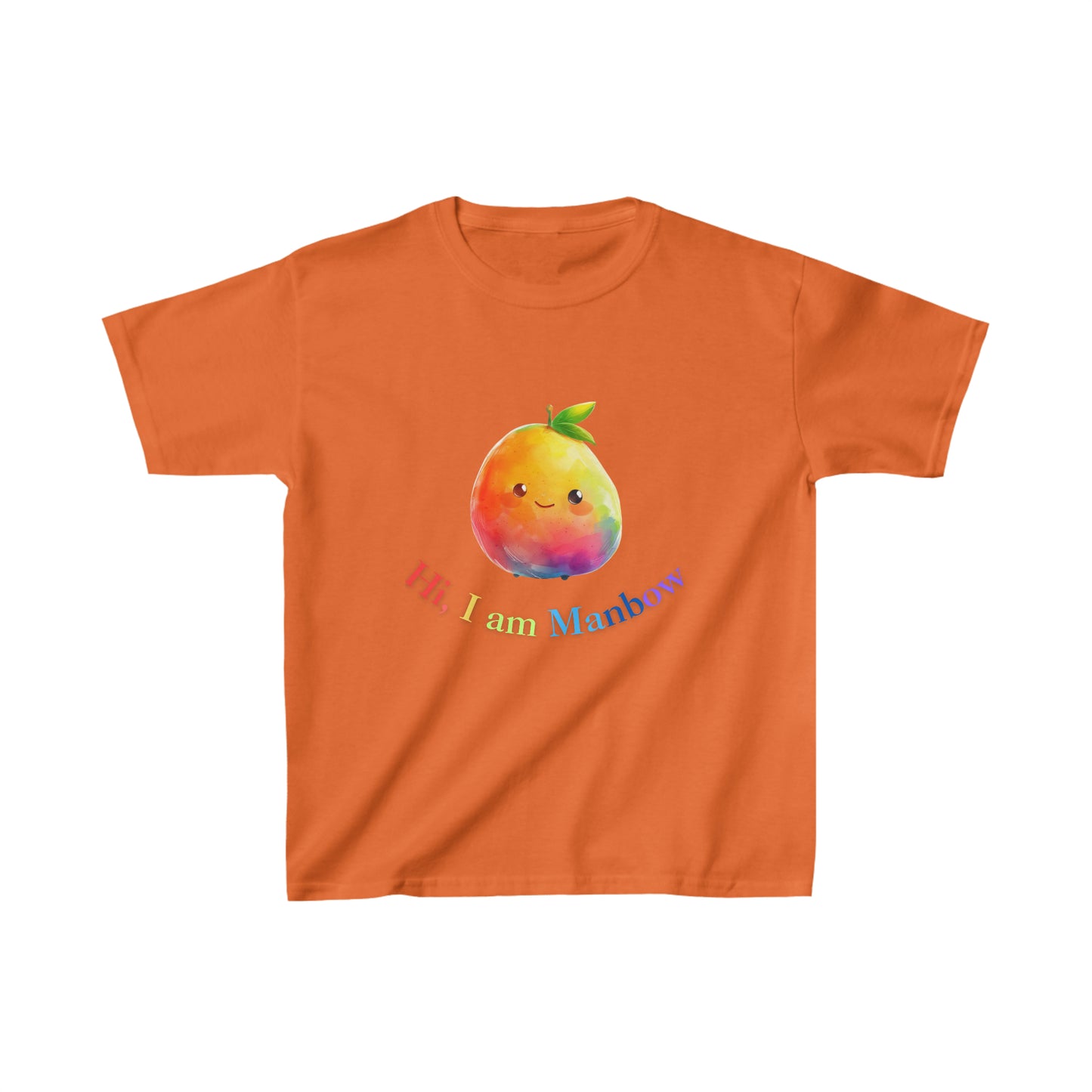 Rainbow Mango kids T-Shirt |  Kids Spring & Summer T-Shirt Mockup | Fruit Tee | Rainbow Color | Unisex - Heavy Cotton™ Tee | Cute Tee