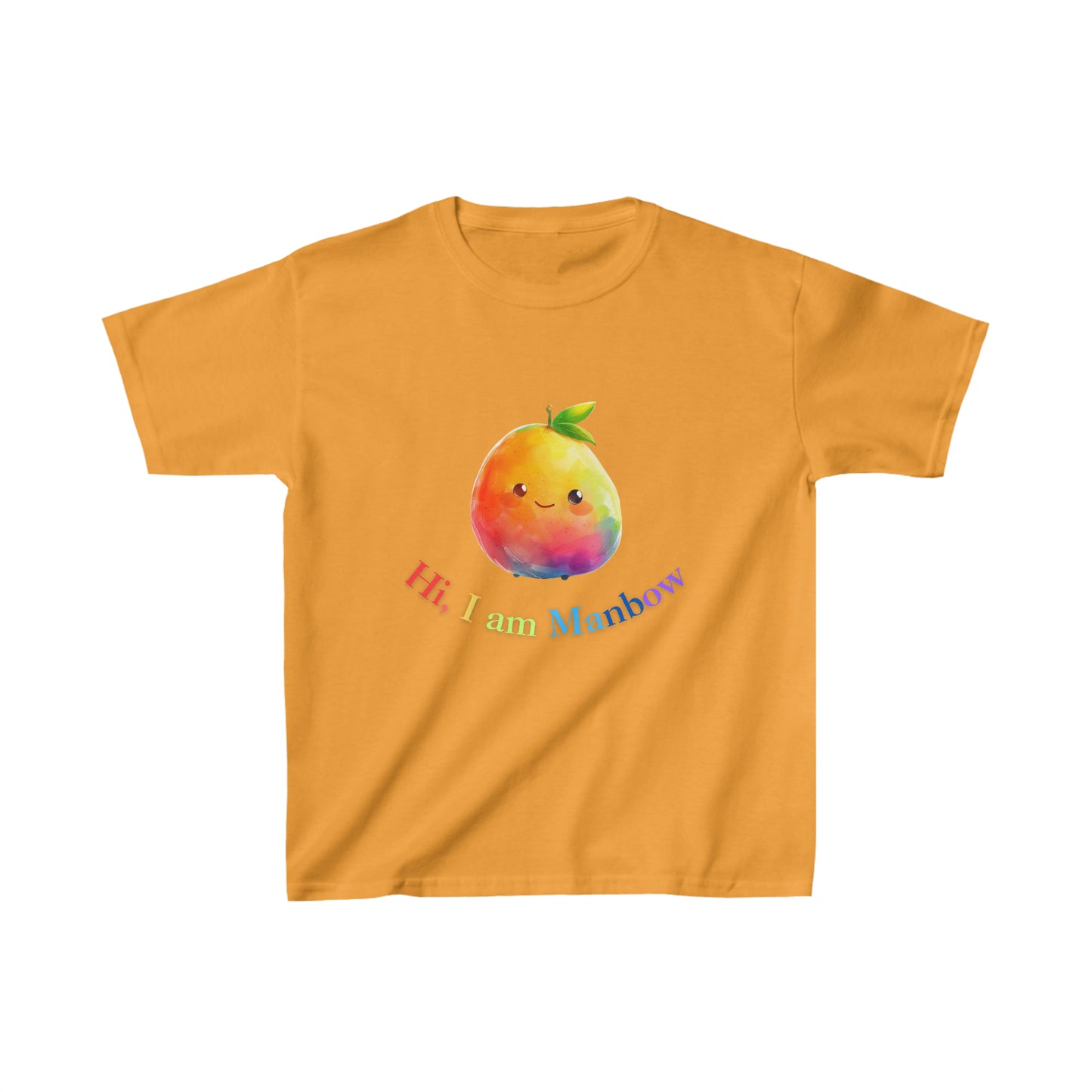 Rainbow Mango kids T-Shirt |  Kids Spring & Summer T-Shirt Mockup | Fruit Tee | Rainbow Color | Unisex - Heavy Cotton™ Tee | Cute Tee