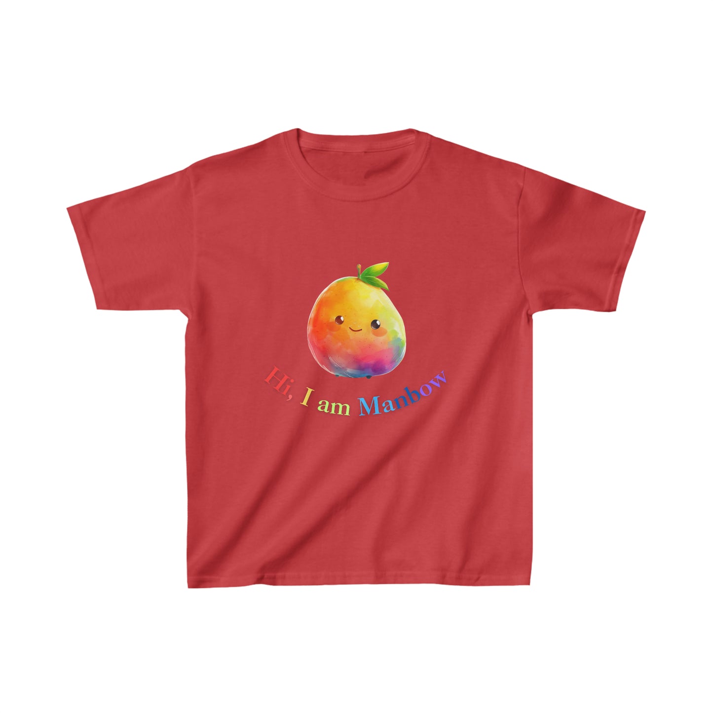 Rainbow Mango kids T-Shirt |  Kids Spring & Summer T-Shirt Mockup | Fruit Tee | Rainbow Color | Unisex - Heavy Cotton™ Tee | Cute Tee