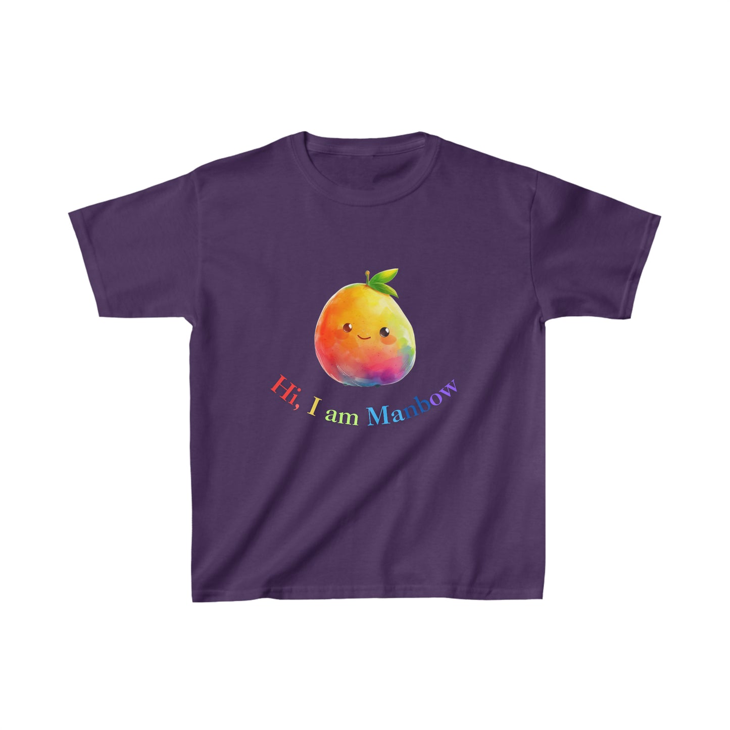 Rainbow Mango kids T-Shirt |  Kids Spring & Summer T-Shirt Mockup | Fruit Tee | Rainbow Color | Unisex - Heavy Cotton™ Tee | Cute Tee