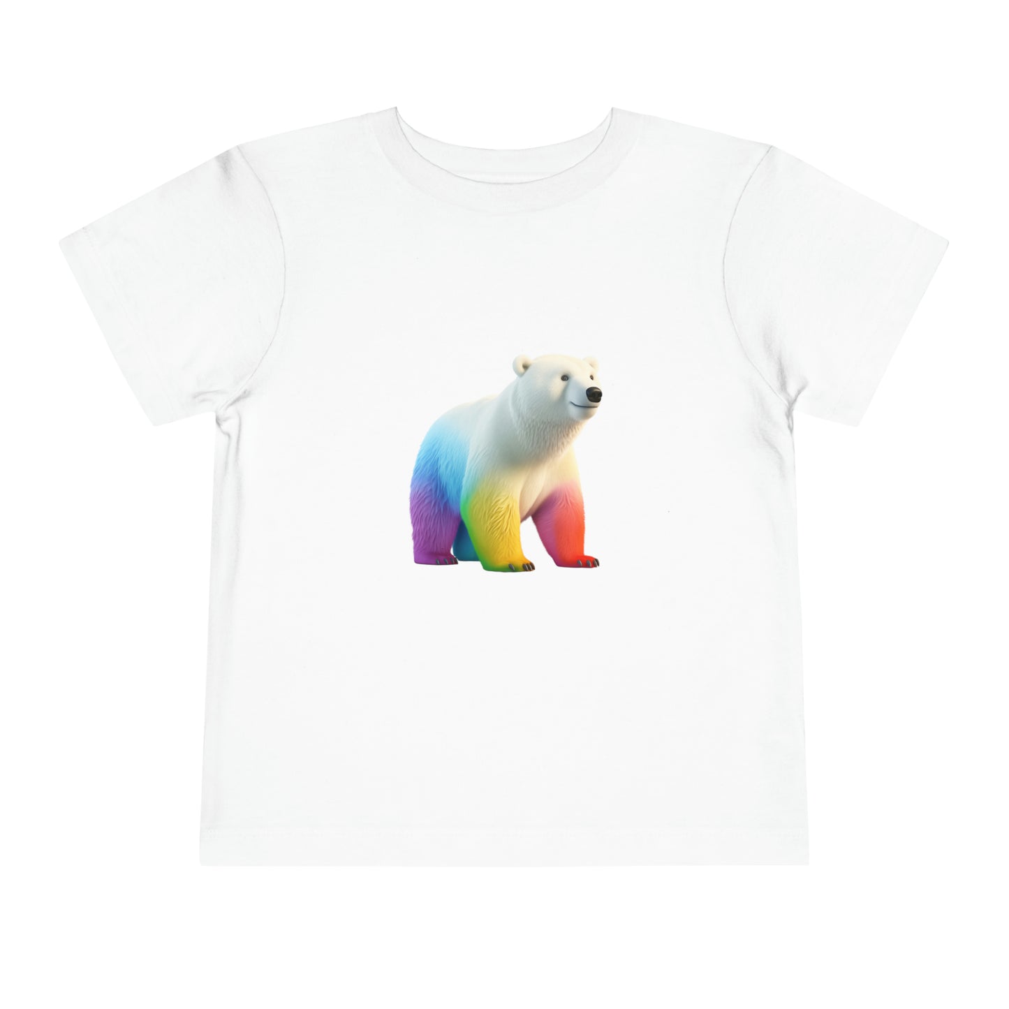 Polar Bear Lovers T-shirt | Love Wild Animals | Polar Bear Gifts | Rainbow Color | Unisex - Toddler Short Sleeve Tee | Rainbow Polar Bear