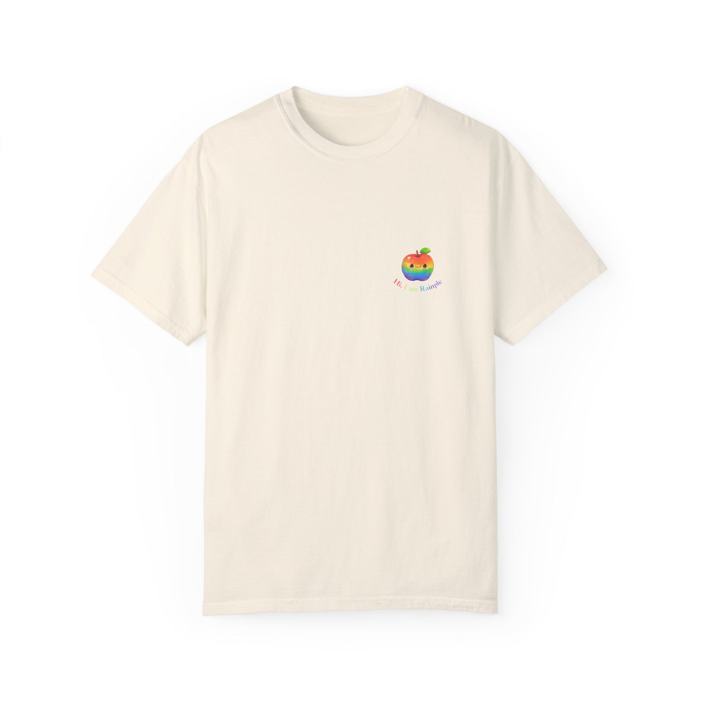 Funny family Rainbow Apple T-shirt Unisex Short sleeve lovely concise design for parent child | Man Women Spring & Summer Tee Mockup