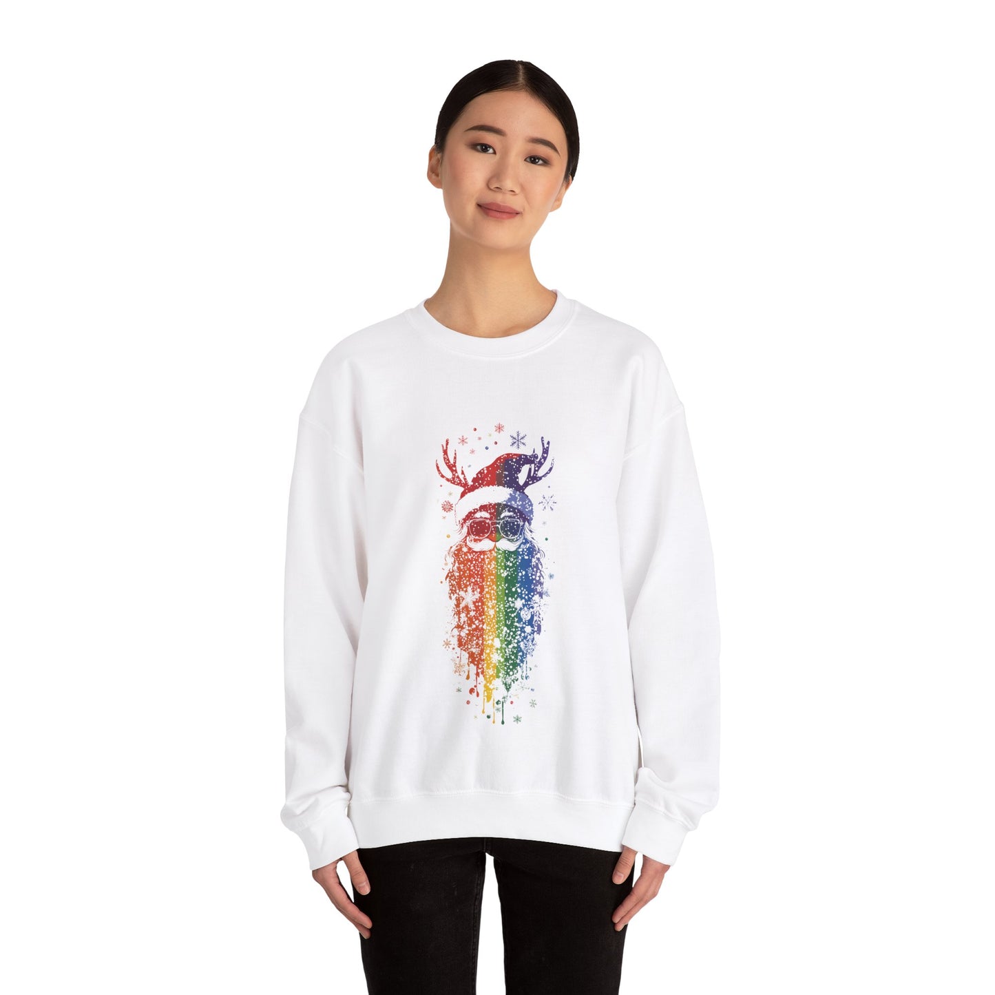 Stylish Christmas Santa Claus Sweatshirt | Unisex Crewneck Sweatshirt |