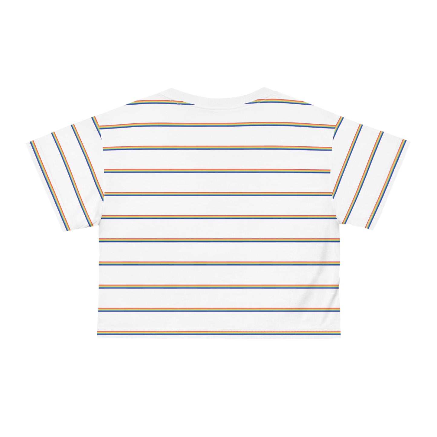 Rainbow Stripe Crop Tee | Women Crop Tee | Striped T-Shirt