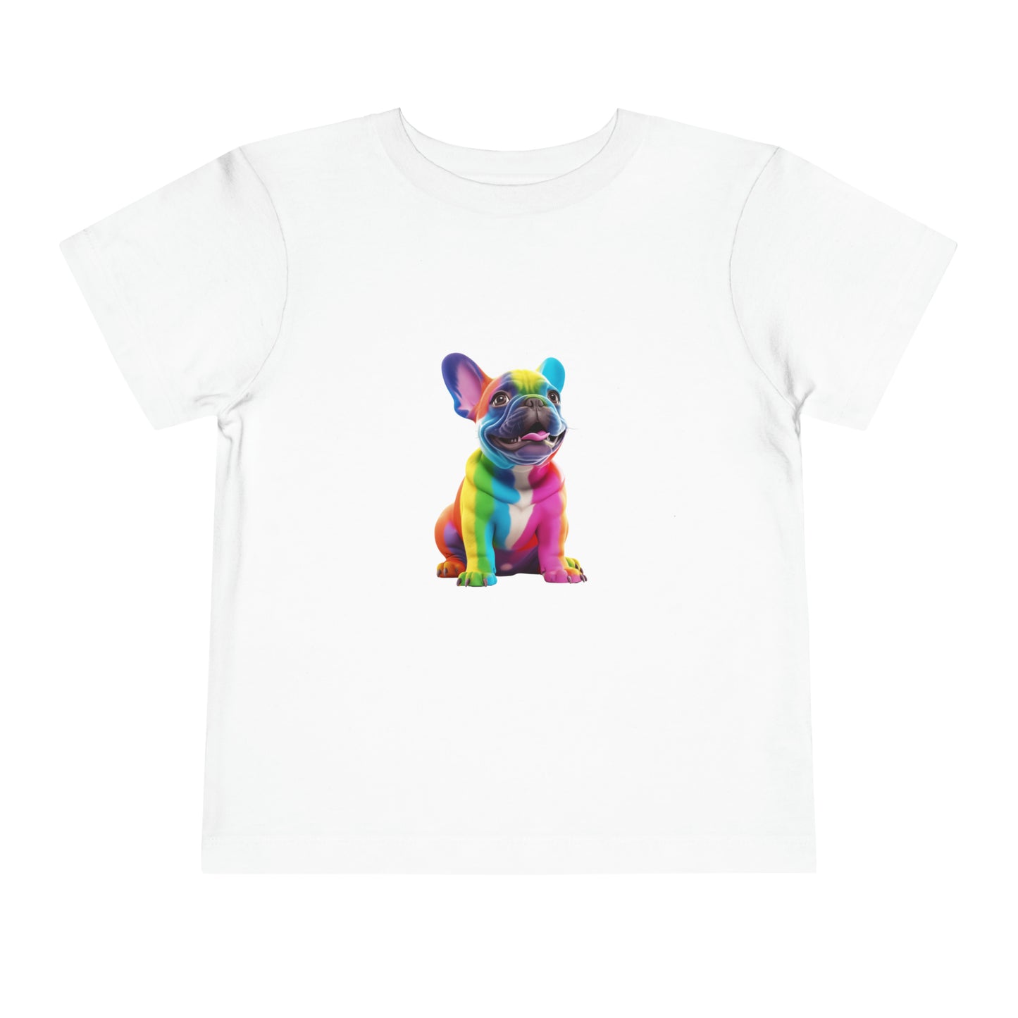 Cute Dog Lovers Puppy T-Shirt for kids | Pet Lovers | Rainbow Color | Unisex - Toddler Short Sleeve Tee | Pulldog Tshirt