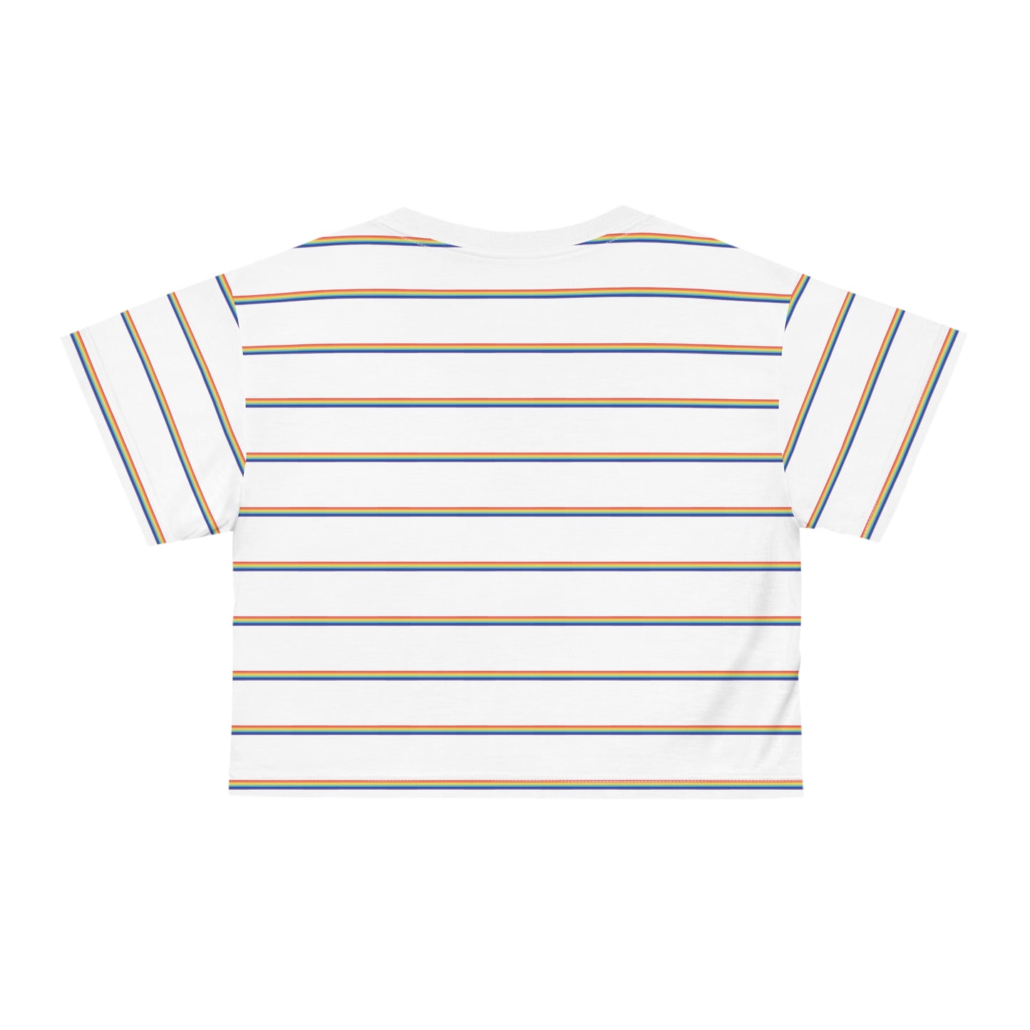 Rainbow Stripe Crop Tee | Women Crop Tee | Striped T-Shirt