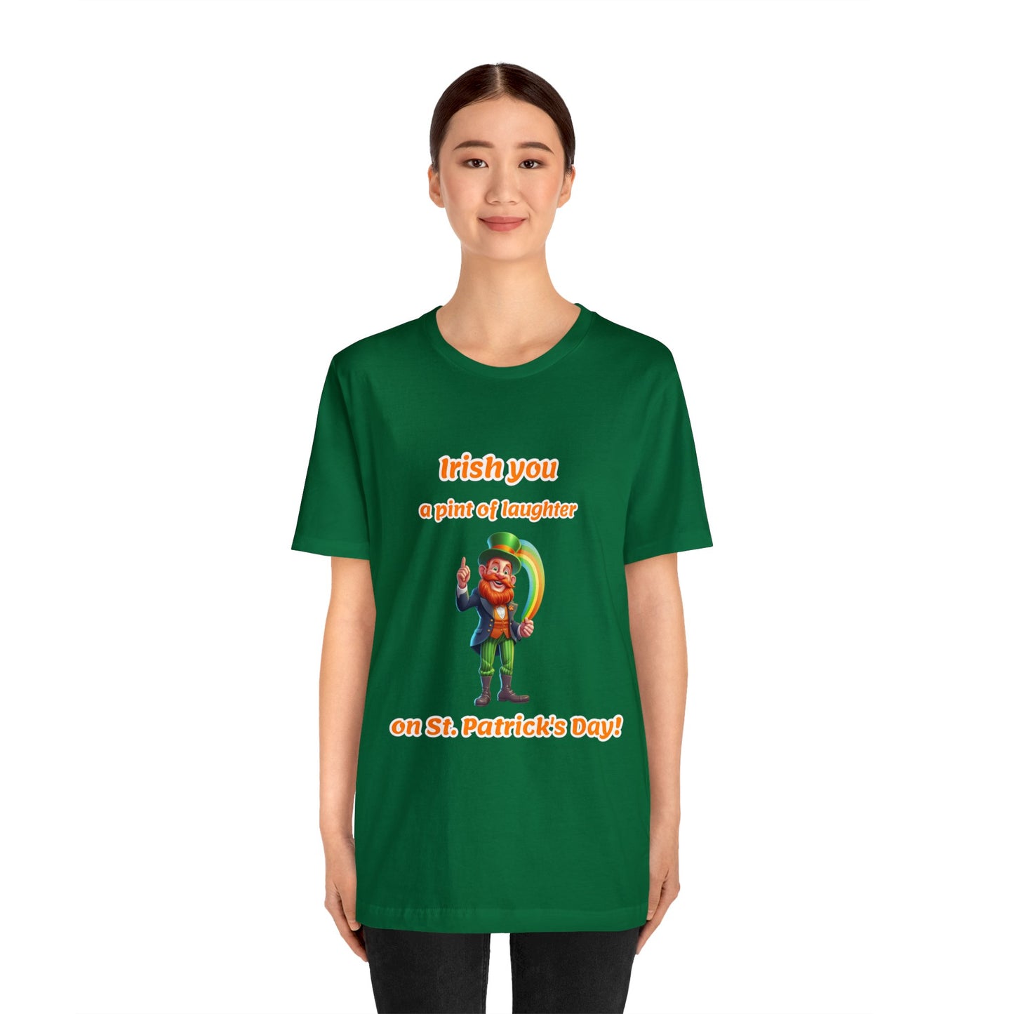 Funny St Patrick's Day Design T-shirt | St Patrick's Day Gift | unisex jersey short sleeve tee | Rainbow Color Theme