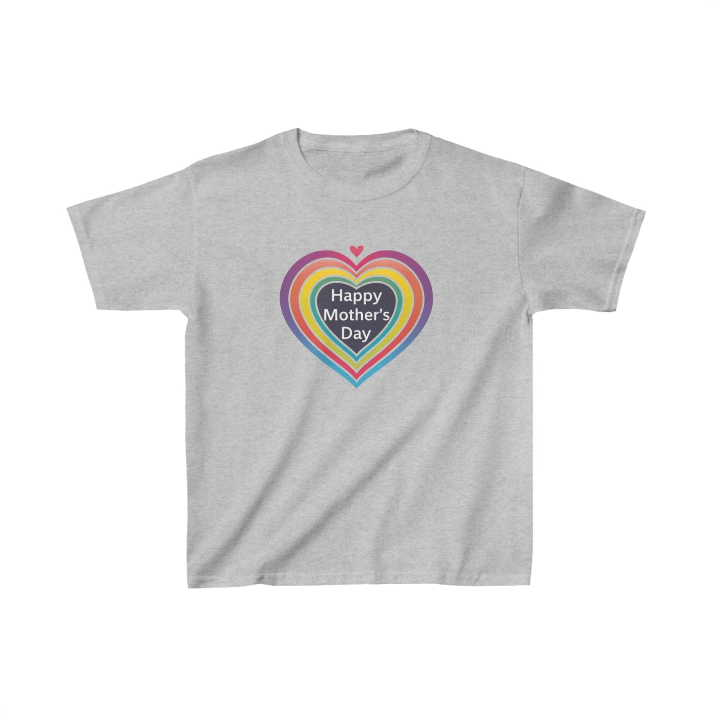 Happy Mother's Day kids T-shirt |  Kids Spring & Summer T-shirt Mockup | Rainbow Tee | Rainbow Color | Unisex - Heavy Cotton™ Tee | Cute Tee