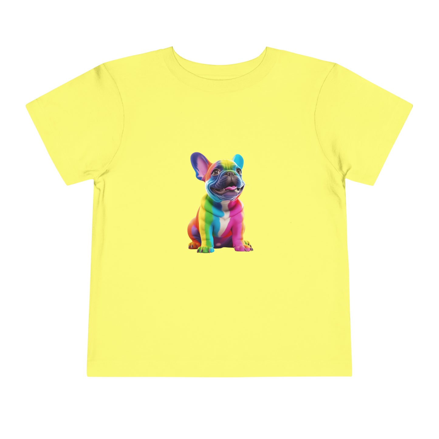 Cute Dog Lovers Puppy T-Shirt for kids | Pet Lovers | Rainbow Color | Unisex - Toddler Short Sleeve Tee | Pulldog Tshirt