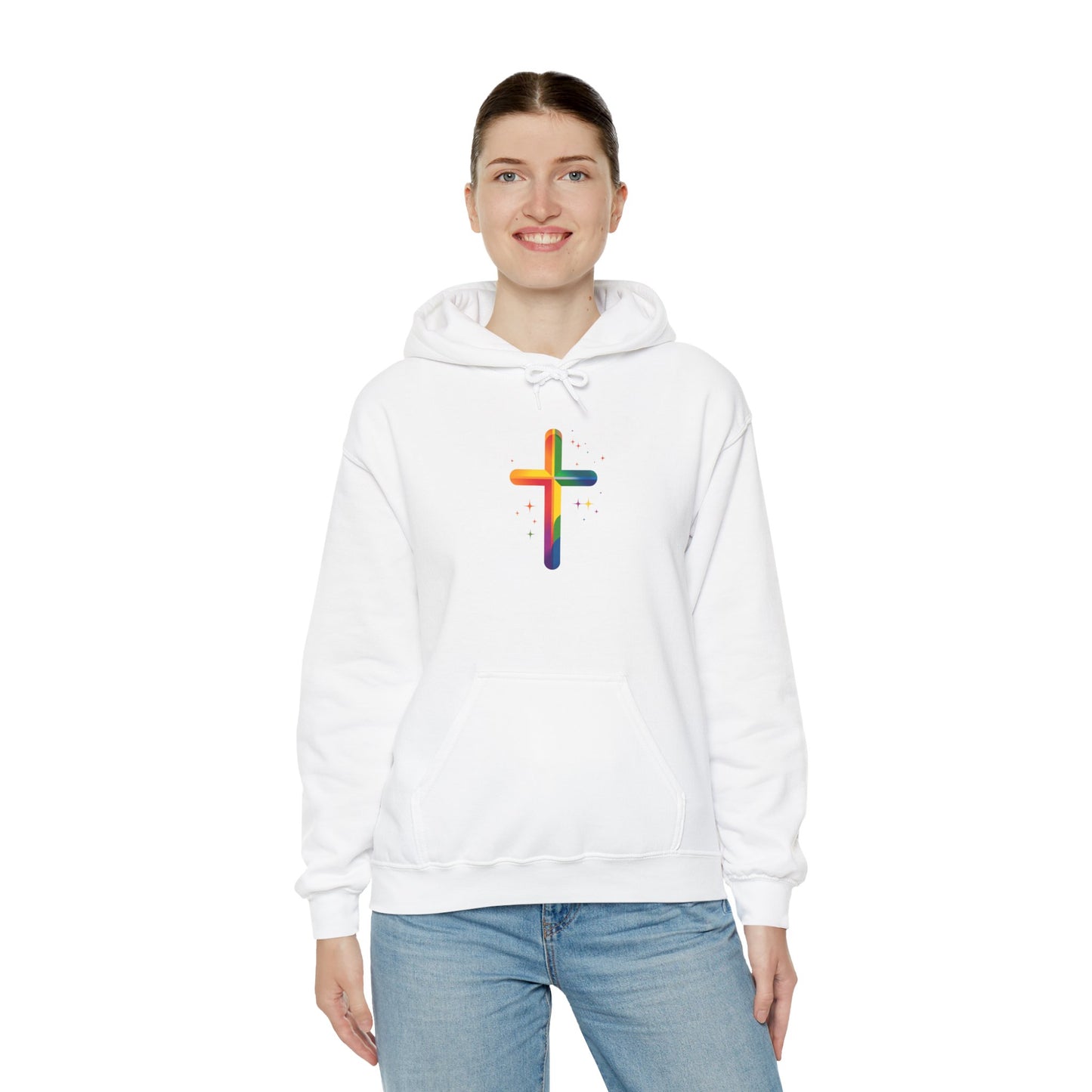 Unisex Heavy Blend™ Hooded Cross Sweatshirt