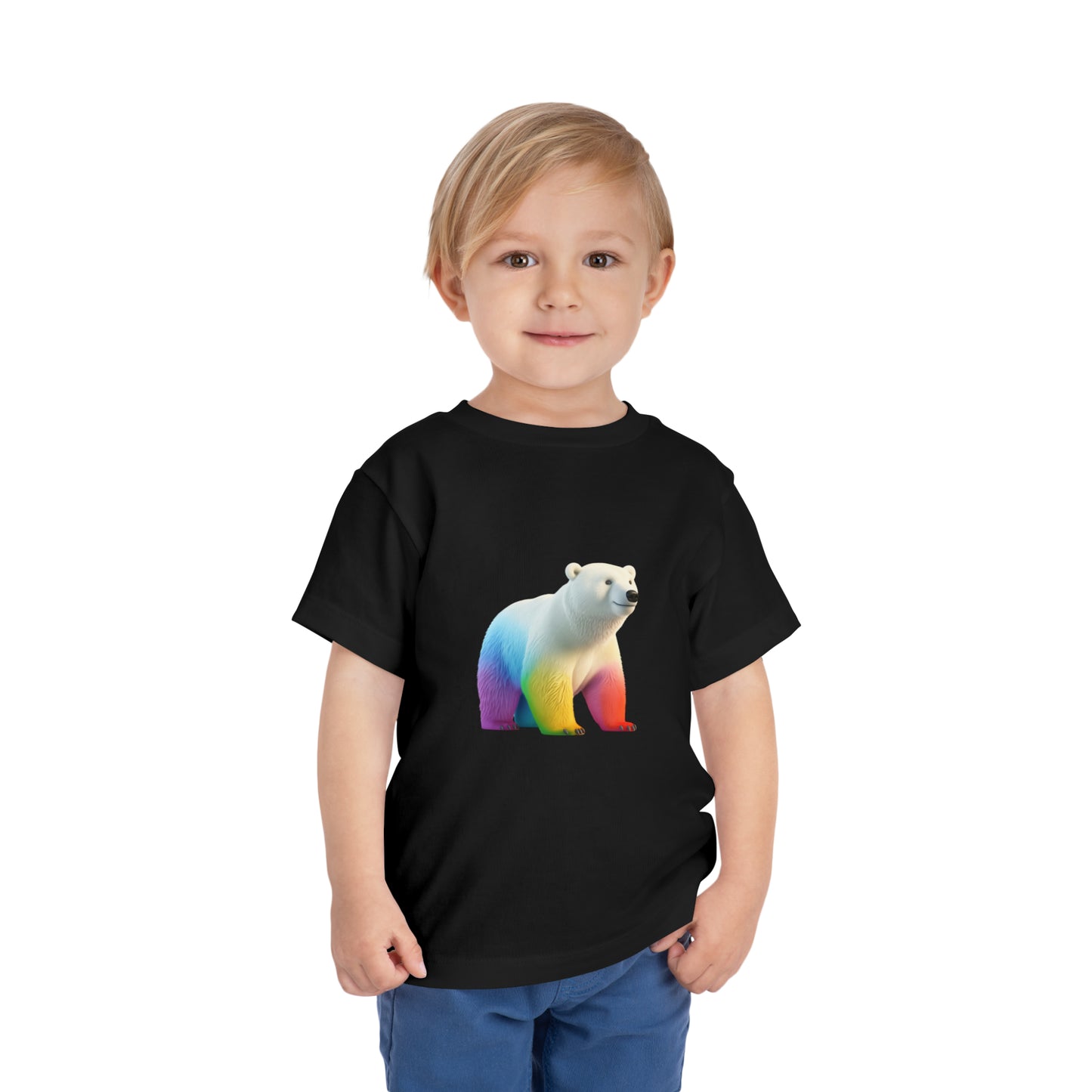 Polar Bear Lovers T-shirt | Love Wild Animals | Polar Bear Gifts | Rainbow Color | Unisex - Toddler Short Sleeve Tee | Rainbow Polar Bear