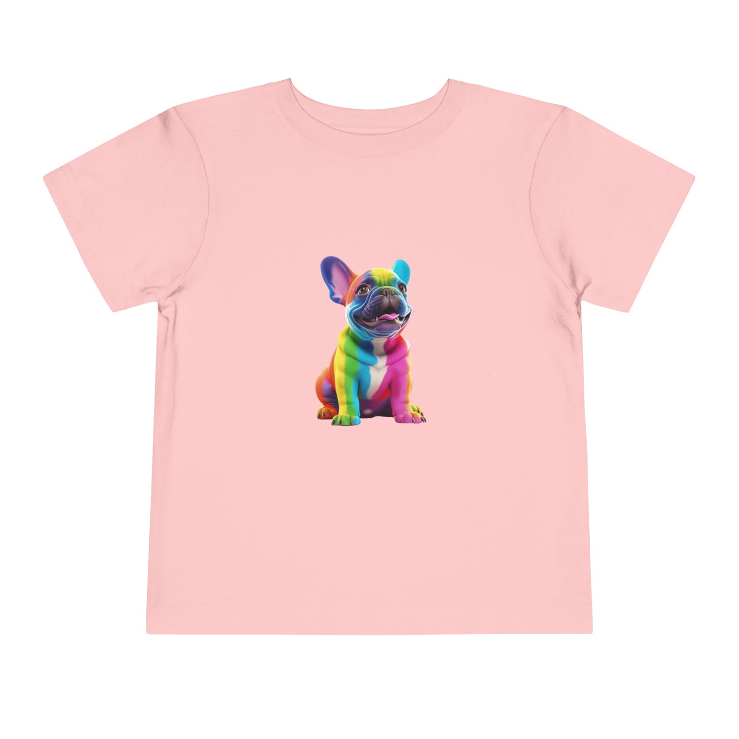 Cute Dog Lovers Puppy T-Shirt for kids | Pet Lovers | Rainbow Color | Unisex - Toddler Short Sleeve Tee | Pulldog Tshirt