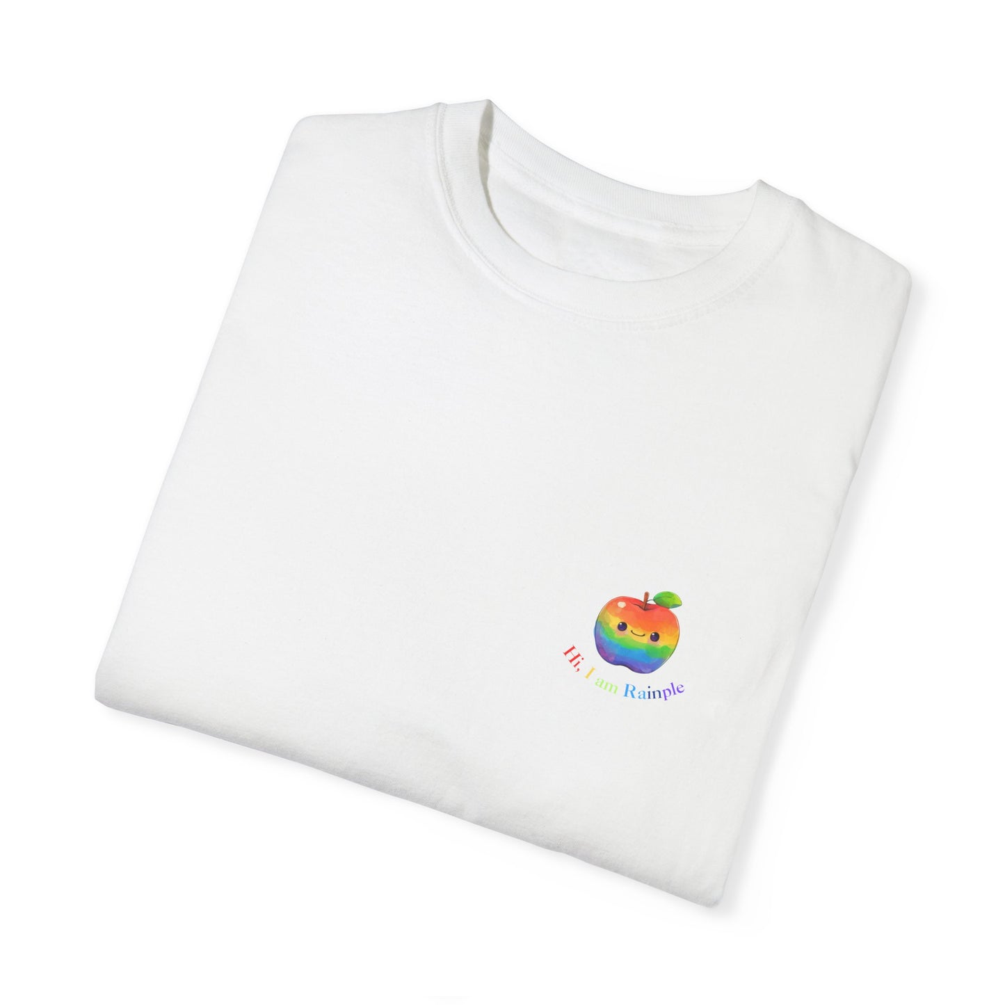 Funny family Rainbow Apple T-shirt Unisex Short sleeve lovely concise design for parent child | Man Women Spring & Summer Tee Mockup