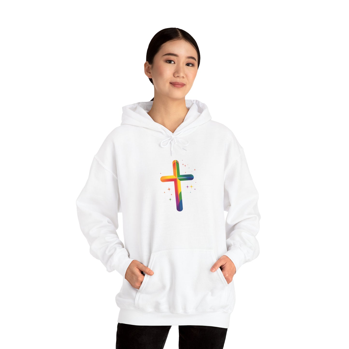 Unisex Heavy Blend™ Hooded Cross Sweatshirt