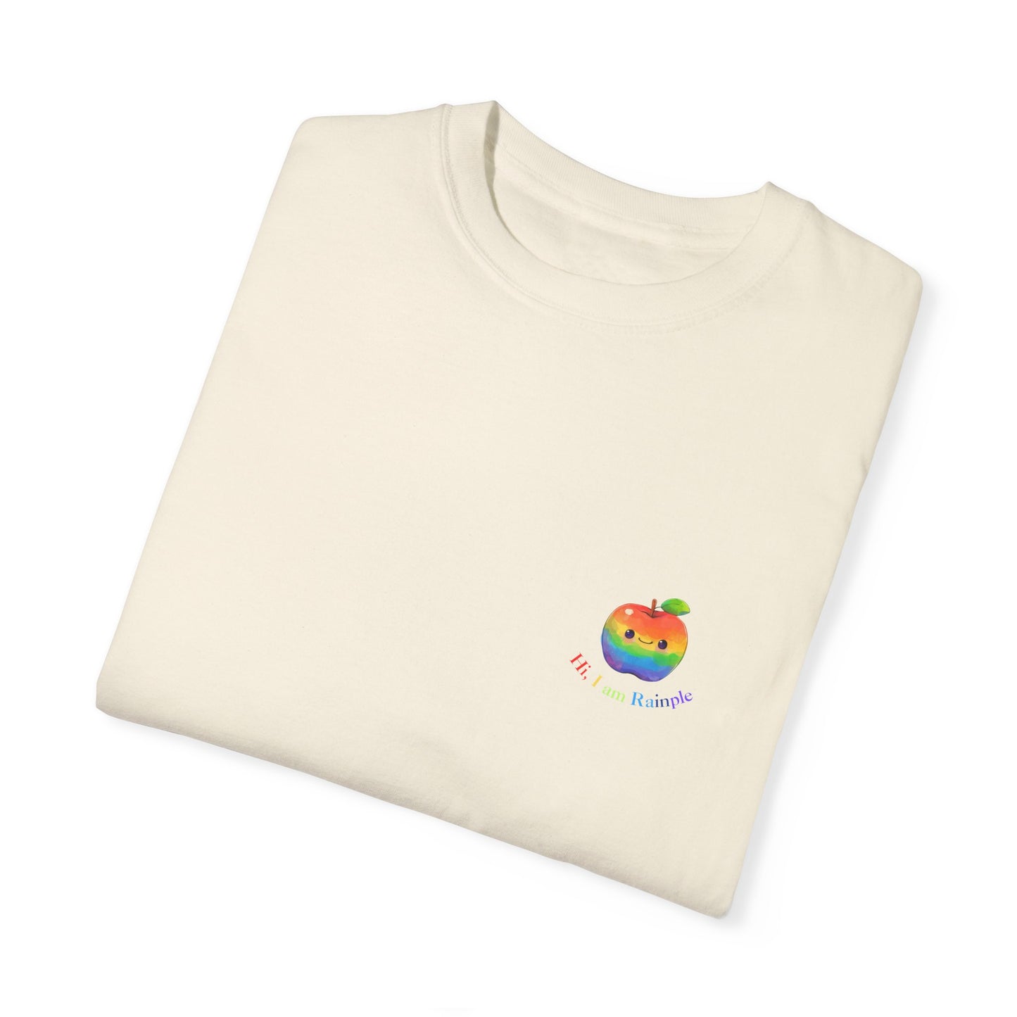 Funny family Rainbow Apple T-shirt Unisex Short sleeve lovely concise design for parent child | Man Women Spring & Summer Tee Mockup