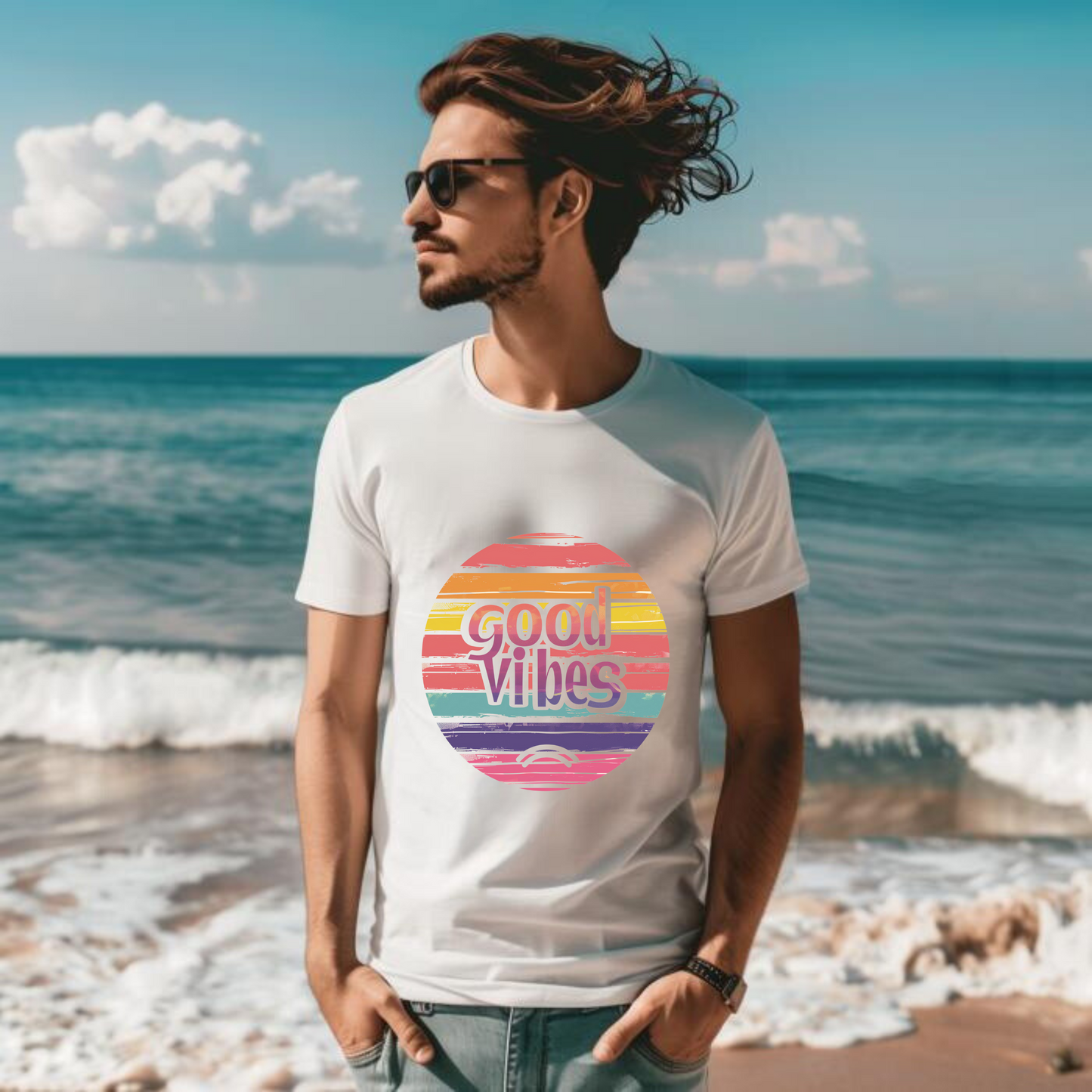 Good Vibes unisex spring summer T-Shirt Vsco Shirt Positive Vibes T-Shirt, Happy Mind Tee, Trendy Comfort Colors Tee,