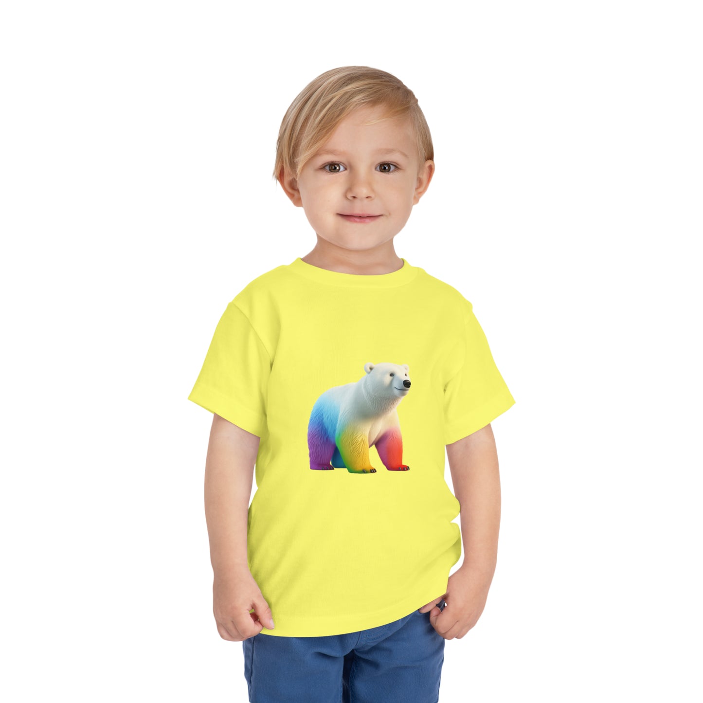 Polar Bear Lovers T-shirt | Love Wild Animals | Polar Bear Gifts | Rainbow Color | Unisex - Toddler Short Sleeve Tee | Rainbow Polar Bear