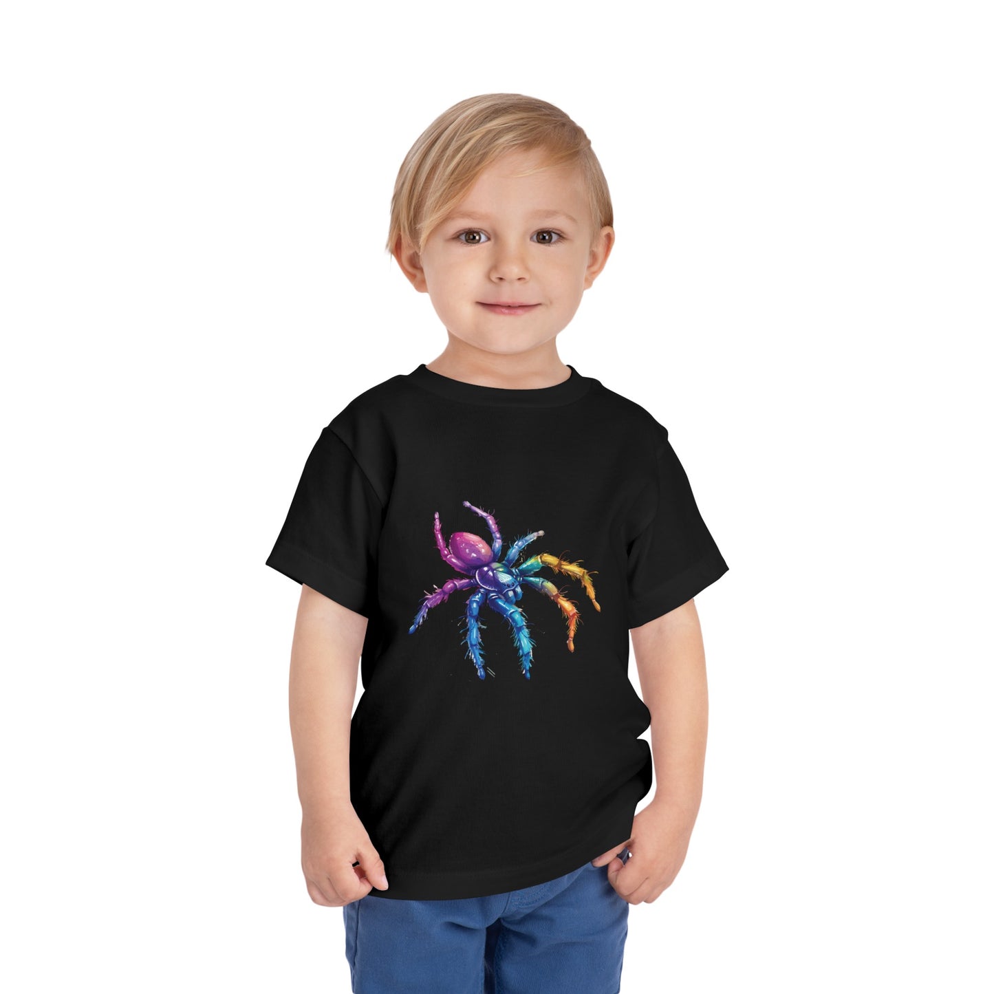 Rainbow Spider T-shirt | short sleeves tee | unique design gift for boys and girls