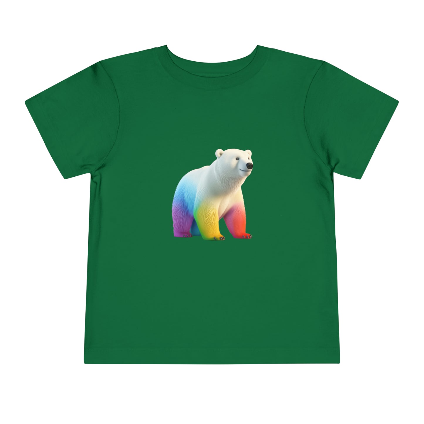 Polar Bear Lovers T-shirt | Love Wild Animals | Polar Bear Gifts | Rainbow Color | Unisex - Toddler Short Sleeve Tee | Rainbow Polar Bear