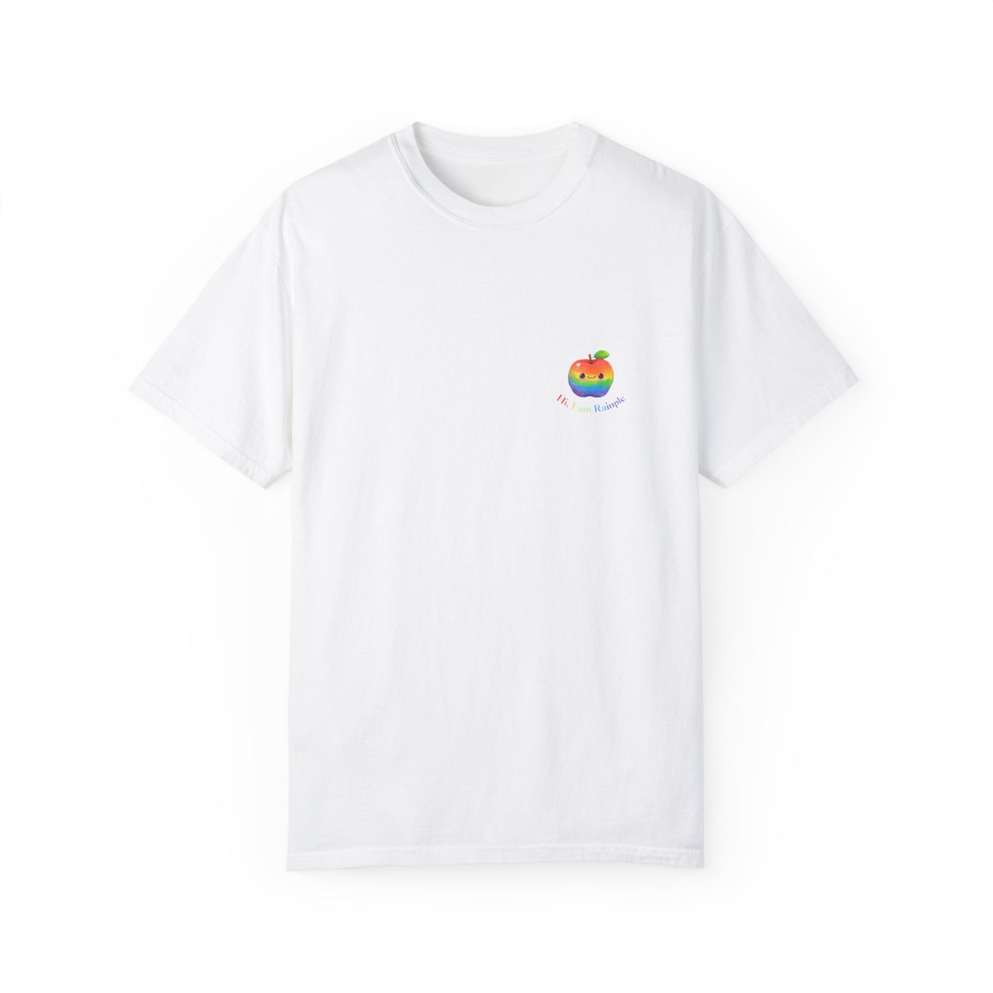 Funny family Rainbow Apple T-shirt Unisex Short sleeve lovely concise design for parent child | Man Women Spring & Summer Tee Mockup