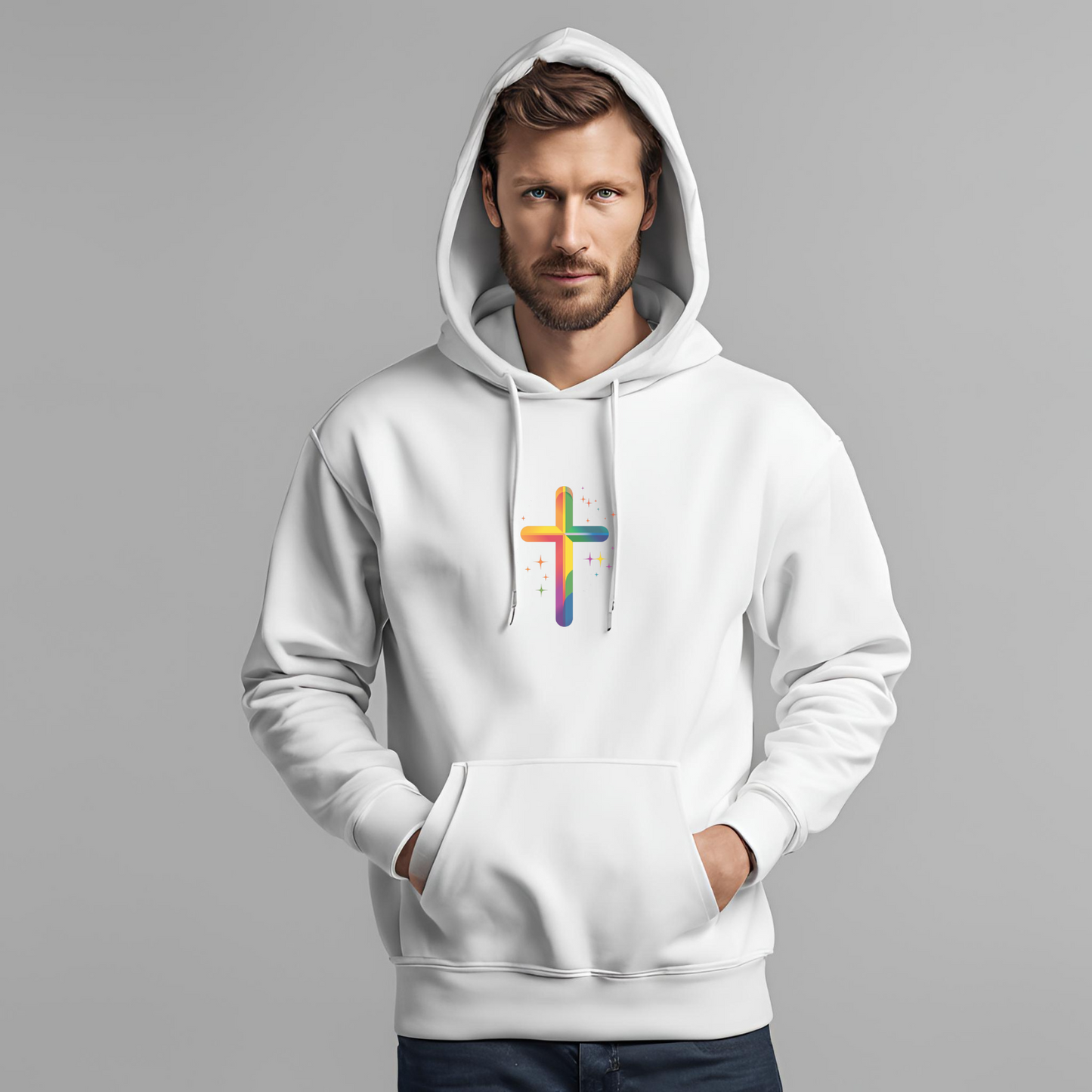 Unisex Heavy Blend™ Hooded Cross Sweatshirt